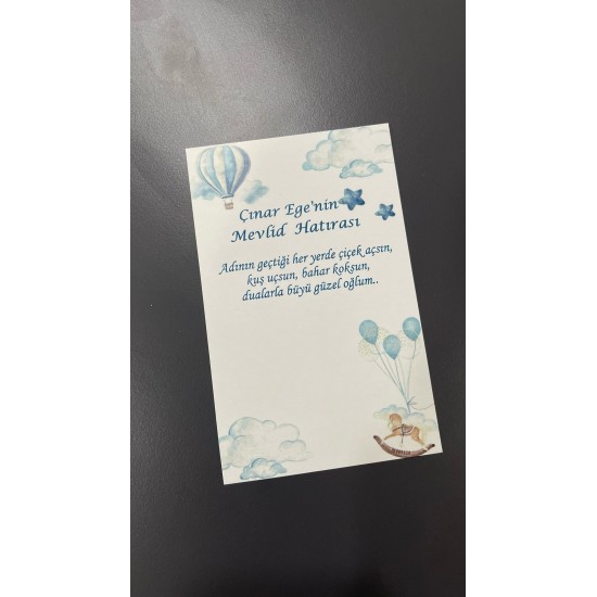 Mevlid Hatırası Kartı 9,5x15 cm 49 Adet Mevlid Hatırası Kartı 9,5x15 cm 49 Adet