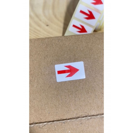 Yön İşareti Yapışkanlı Etiket 20x15mm 200 Adet