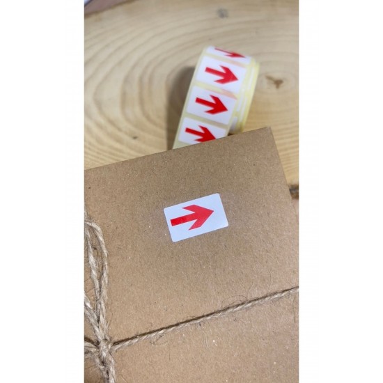 Yön İşareti Yapışkanlı Etiket 20x15mm 200 Adet