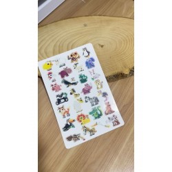Hayvanlar Sticker Set a5 kağıt 2 sayfa toplam 56 Adet Sticker Hayvanlar Sticker Set a5 kağıt 2 sayfa toplam 56 Adet Sticker
