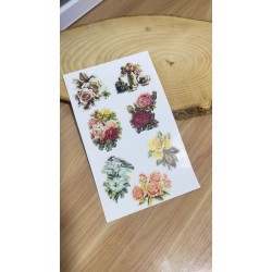 Çiçekler Set a5 Boyutunda 2 Sayfa Toplam 14 Adet Sticker Çiçekler Set a5 Boyutunda 2 Sayfa Toplam 14 Adet Sticker