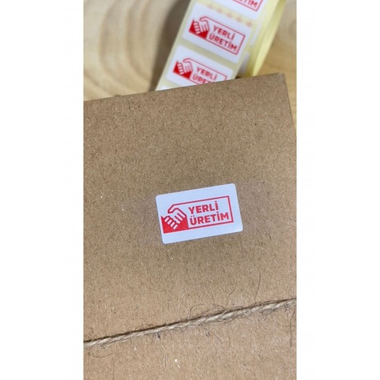 Yerli Üretim Yapışkanlı Etiket 20x15mm 200 Adet
