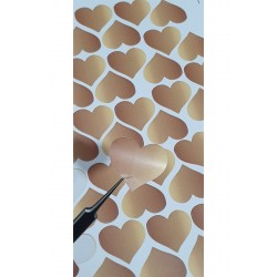 Yapışkanlı Kalp Şekilli Gold Sticker Etiket Hediye Paketleme ve Zarf Etiketi 42 Adet Yapışkanlı Kalp Şekilli Gold Sticker Etiket Hediye Paketleme ve Zarf Etiketi 42 Adet