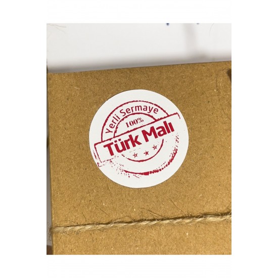 Yerli Sermaye Türk Malı Yapışkanlı Etiket 4x4 cm 106 Adet