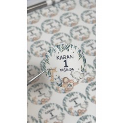 Doğum Günü Yuvarlak Etiket 5x5 cm 100 Adet Kişiye Özel Doğum Günü Yuvarlak Etiket 5x5 cm 100 Adet Kişiye Özel