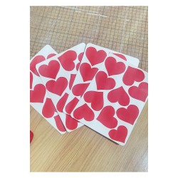 Kalp Sticker Kırmızı 3x3,5 cm 4 Parça 40 Adet Kalp Sticker Kırmızı 3x3,5 cm 4 Parça 40 Adet