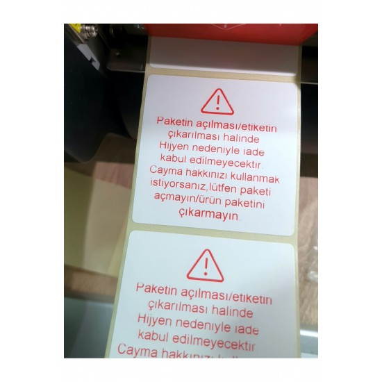 Hijyen Etiketi 6x6 cm kare 100 Adet Hijyen Etiketi 6x6 cm kare 100 Adet
