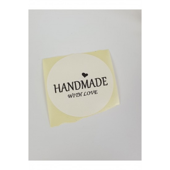 Handmade Yazılı Yuvarlak 50 Mm 100 Adet Yapışkanlı Etiket Handmade Yazılı Yuvarlak 50 Mm 100 Adet Yapışkanlı Etiket