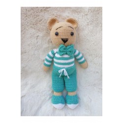 Amigurumi Papyonlu Turkuaz Ayı Amigurumi Papyonlu Turkuaz Ayı
