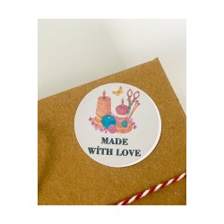 Made With Love Yapışkanlı Sticker 4x4 Cm 96 Adet Made With Love Yapışkanlı Sticker 4x4 Cm 96 Adet