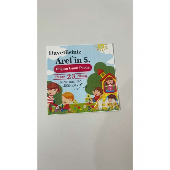 Kişiye Özel Doğum Günü Kartı 10x10 Cm Cm 50 Adet Kişiye Özel Doğum Günü Kartı 10x10 Cm Cm 50 Adet