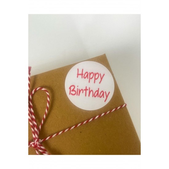 Happy Birthday Kırmızı Yazılı 5 Cm Yuvarlak Yapışkanlı Sticker 100 Adet Happy Birthday Kırmızı Yazılı 5 Cm Yuvarlak Yapışkanlı Sticker 100 Adet