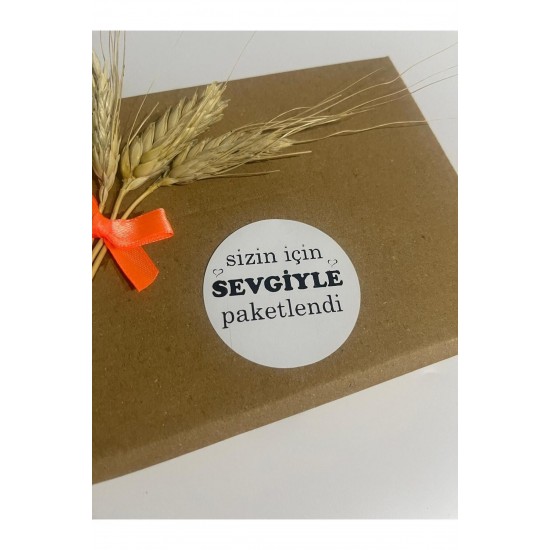 Sizin İçin Sevgiyle Paketlendi Siyah Yazılı Yuvarlak Yapışkanlı Etiket 4x4 cm 120 adet Sizin İçin Sevgiyle Paketlendi Siyah Yazılı Yuvarlak Yapışkanlı Etiket 4x4 cm 120 adet
