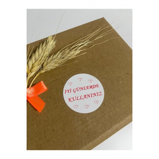 İyi Günlerde Kullanınız el yazılı Kalpli Yuvarlak Yapışkanlı Etiket 5x5 cm 100 adet İyi Günlerde Kullanınız el yazılı Kalpli Yuvarlak Yapışkanlı Etiket 5x5 cm 100 adet