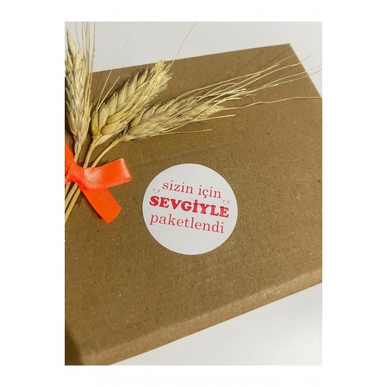 Sizin İçin Sevgiyle Paketlendi Kırmızı Yazılı Yuvarlak Yapışkanlı Etiket 4x4 cm 120 adet Sizin İçin Sevgiyle Paketlendi Kırmızı Yazılı Yuvarlak Yapışkanlı Etiket 4x4 cm 120 adet