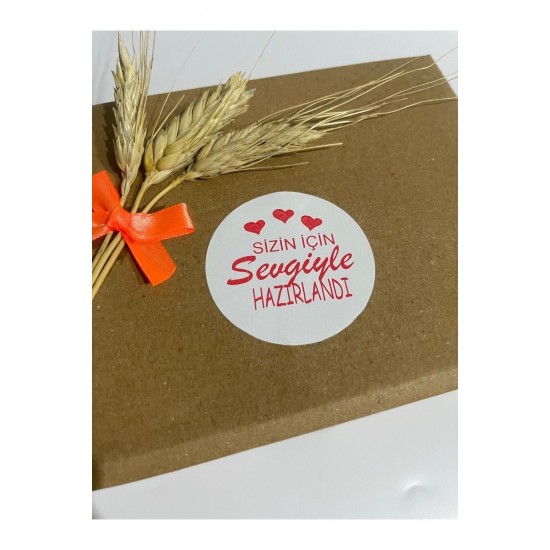 Sizin İçin Sevgiyle Hazırlandı Kalpli Kırmızı Yazılı Yuvarlak Yapışkanlı Etiket 5x5 cm 100 adet Sizin İçin Sevgiyle Hazırlandı Kalpli Kırmızı Yazılı Yuvarlak Yapışkanlı Etiket 5x5 cm 100 adet